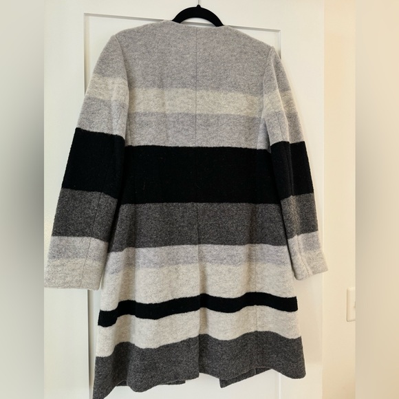 Talbots Wool Colorblock Striped Coat - Picture 5 of 5